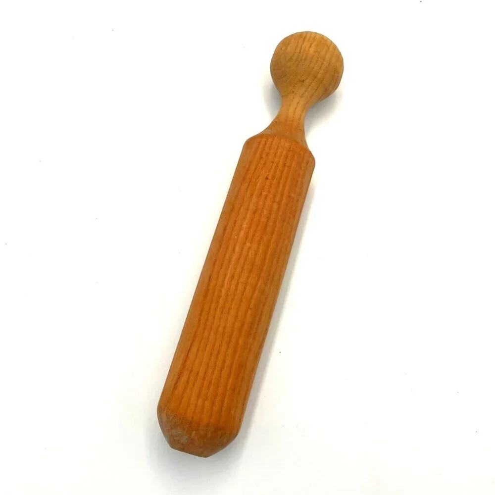 Vtg Wooden Muddler w/ Rounded Barware Cocktail Mojito Farmhouse Primitive‎